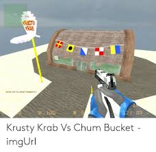 The chum bucket is an unsuccessful fast food restaurant that is located right across the street from the krusty krab. The Austu Krab Server Cver Theats Thesged To 1 100 Krusty Krab Vs Chum Bucket Imgurl Server Meme On Me Me