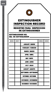 Printable monthly fire extinguisher inspection form. Maintenance Recharge Record Tag 06 By Safetysign Com