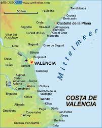Maybe you would like to learn more about one of these? Map Of Costa De Valencia Region In Spain Welt Atlas De