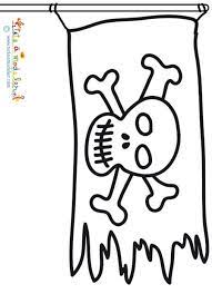 Coloriage D Un Drapeau De Pirate Sur Tete A Modeler Drapeau Pirate Pirates Maternelle Pirates Dessin