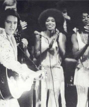In Honor of Black History Month Elvis Presley and Myrna Smith of the Sweet  Inspirations. In 1969 The Sweet Inspirations were hired to sing backing  vocals for Elvis Presley in Las Vegas