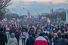 Police use truncheons on protesters on monday, august 10, 2020, during the second straight night when thousands protested in minsk, belarus after official results from weekend elections gave an. 2020 2021 Belarusian Protests Wikipedia