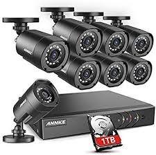 Amazon Com Annke Home Security Camera System 8 Channel 1080p Lite Dvr With 1tb Security Cameras For Home Home Security Camera Systems Security Camera System