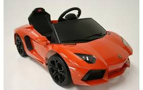 Kids Electric Car Lamborghini Aventador 6 Volt Orange Gloss Ride Ons Ride On Toys Gifts For Boys