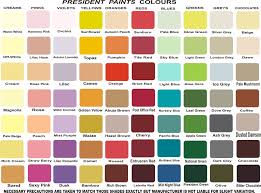 President Paint Colour Chart Bedowntowndaytona Com