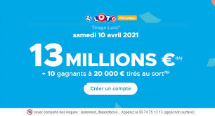 Tirage du samedi 10 avril 2021. Tirage Loto Du Samedi 10 Avril 2021 13 Millions D En Jeu 10 Gagnants A 20 000