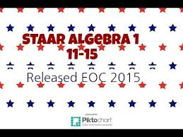Then fill in the answer on your answer document. Staar Algebra 1 Eoc Released Exam 2015 11 15 Youtube