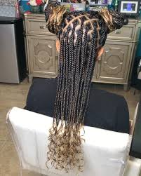 Black And Gray Knotless Braids Living The Knotless Life Yet Small Kno Braided Hairstyles For Black Women Colored Box Braids Box Braids Hairstyles For Black Women