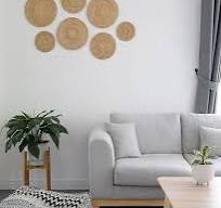 SPRING - Set of 7 Handwoven Rattan Place Mat Wall Art Pieces