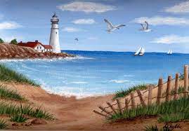 How to make an acrylic painting of a lighthouse? Decouvrez Et Partagez Les Plus Belles Images Au Monde Lighthouse Painting Lighthouse Art Beach Painting