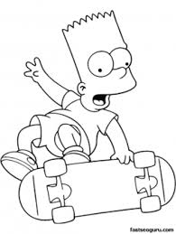 Check spelling or type a new query. Printable Cartoons Simpson Bart Is Skating Coloring Pages Free Kids Coloring Pages Printable