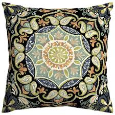 Hampton Bay Sky Medallion Square Outdoor Throw Pillow Th1c546b 9d4 The Home Depot Pillows Outdoor Throw Pillows Outdoor Pillows