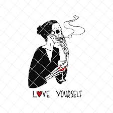 Download Love Yourself Svg Skeleton Girl Svg Girl By Svgdesignshop On Zibbet