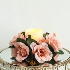 Maybe you would like to learn more about one of these? 4 Pack Dusty Rose Artificial Silk Rose Floral Candle Rings Efavormart
