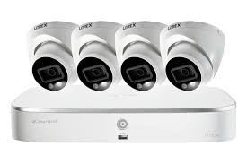 The nvr only powers one of the four cameras it came with. 4k Ultra Hd 8 Channel Fusion Nvr System With 4 Smart Deterrence Ip Audio Dome Cameras And Two Way Talk Lorex