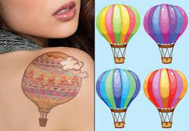 Maybe you would like to learn more about one of these? Unique Colorful Hot Air Balloon Tattoo On Right Back Shoulder