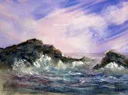 Learn to paint watercolors in a whole new. Landscape Painting Nautical Art Sea Gulls Watercolor Art Archival Print Ocean Painting Watercolor Seascape Beach Ocean Watercolor Art Collectibles Painting Kromasol Com