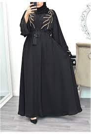 Party wear embroidered ladies designer black nida burkha ₹ 1,150. Abaya Dubai Umbrella Noorina Abayas Fashion Abaya Fashion Dubai Islamic Fashion Abaya
