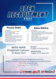 Maybe you would like to learn more about one of these? Lowongan Kerja Sebagai Editor Penyiar Di Bn Media Group Bn Babel