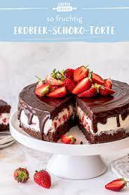 erdbeer schoko torte mit joghurt sahnecreme die besten backrezepte mit gelinggarantie rezept kuchen rezepte einfach kuchen und torten kuchen und torten rezepte