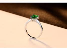 Simple Female Zircon Stone Rings Real Silver 925 Green Etsy In 2020 Simple Silver Jewelry Silver Jewelry Fashion Mens Silver Necklace