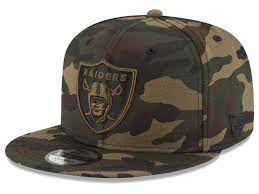 Oakland Raiders New Era Nfl Camo On Canvas 9fifty Snapback Cap Flat Bill Hats Nfl Hats Hats For Men