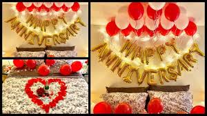 To make your 1st, 10th, 25th, or 50th wedding anniversary party a memorable event, here are some decorating ideas to commemorate the day and adhere to traditional anniversary themes. Anniversary Decoration Ideas At Home Romantic Room Decor Ideas Party Wedding Anniversary Decorations Anniversary Decorations Surprise Birthday Decorations
