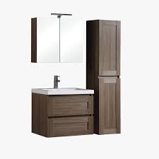 Structure de bois/ mdf stratifié de haute qualité. Aqualuna Ensemble De Salle De Bain 80 Cm
