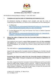 A letter of undertaking clearly explains mutually agreed upon project terms. Starting Consulate General Of Malaysia Ho Chi Minh City Facebook