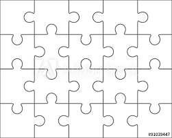 Maybe you would like to learn more about one of these? Jigsaw Puzzle Blank Template 4x5 Twenty Pieces Stock Vector Adobe Stock