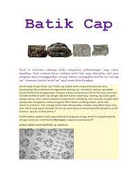 Primis kencana super batik tulis garut terkenal dengan corak merak. Batik Cap