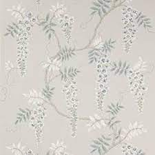 Grayshott Wallpaper Silver Blue Cowtan Tout Design Library Tapet Willow Blaregn