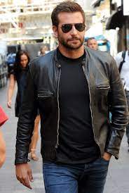 New Stylish Bradley Cooper Fashionable Biker Real Leather Jacket Brand New Celebrities Leather Jacket Leather Jacket Men Leather Jacket Men Style