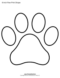 Paw Print Template Shape Lots Of Different Sizes Paw Print Art Paw Print Drawing Paw Stencil