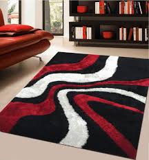 Black And White Area Rug Bedroom Soft Indoor Bedroom Shag Area Rug In Red Black Living Room Shag Area Rug Room Rugs