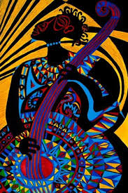 Bass Player Right Hand By Shomari George Smith African Art Paintings Musical Art African American Art