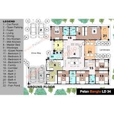 Ada lantai vinyl, kayu, hingga jenis yang tempel. Pelan Rumah Banglo 6 Bilik 4 Bilik Air Kod Ld34 Untuk Bina Atas Tanah Sendiri Shopee Malaysia