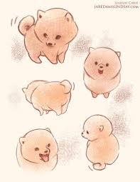 Pom Poms By Lcibos On Deviantart Cute Dog Drawing Cute Animal Drawings Kawaii Drawings