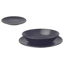 Dinera Serwis 18 Szt Ciemnoszary Zamow Juz Dzis Ikea Ikea Dinnerware Sets Ikea Family