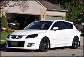 Love This Black And White Rims And Light Tints Headlights And Brake Lights Need To Match Mazda Hatchback Mazda Cars Mazda 3 Hatchback