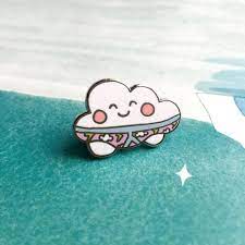 Thunderpants Cloud Lapel Pin Cute Enamel Hat Pin Badge Badge Lapel Pins Hat Pins