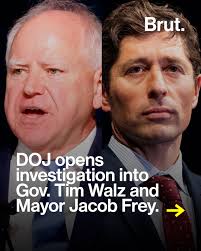 The Department of Justice is opening an investigation into Minnesota Gov.  Tim Walz and Minneapolis Mayor Jacob Frey over an alleged conspiracy to  impede federal immigration enforcement agents. #TimWalz #JacobFrey #DOJ  #ICE #