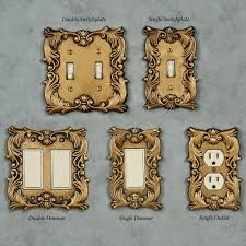 Fleur De Lis Antique Brass Finished Decorative Switchplates In 2020 Antique Wall Decor Rococo Decor Switchplates