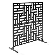 This privacy screen features four panels and five posts that can be arranged in multiple ways to customize your outdoor areas. Privacy Screen Series Blocks 2 Panels Set 45 X 52 Pur Patio