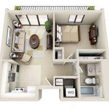 One bedroom floor plans 3d. Why Do We Need 3d House Plan Before Starting The Project Tiny House Layout One Bedroom House Small House Plans