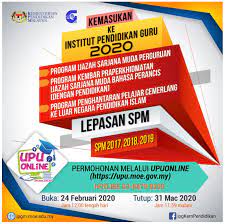 Permohonan hendaklah disahkan dan dihantar sebelum tarikh tutup permohonan. Permohonan Kemasukan Ke Institut Pendidikan Guru Ipg 2020