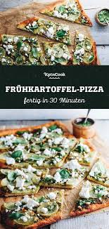 Fruhkartoffel Pizza Mit Pesto Feta Rezept Gesunde Pizza Rezepte Pesto Kartoffeln Lecker Pizza