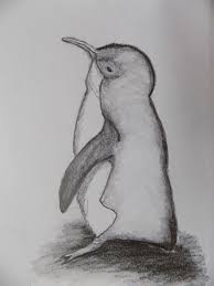 Excited To Share The Latest Addition To My Etsy Shop Drawing Of Penguin Pencil Sketch Graphite Drawing Original Graphite Drawings Penguin Sketch Drawings