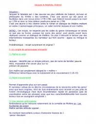 Révisions 1ère année bac français. Jacques Le Fataliste Fiche De Revision Fiche Amazingwoman