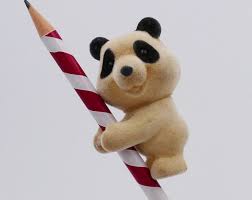 Vintage 1980 Josef Originals Reunido Panda Bear Lápis Hugger ...